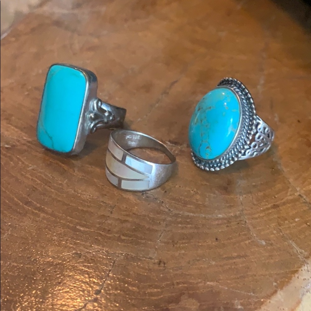 Sterling silver rings all 925 stamped
